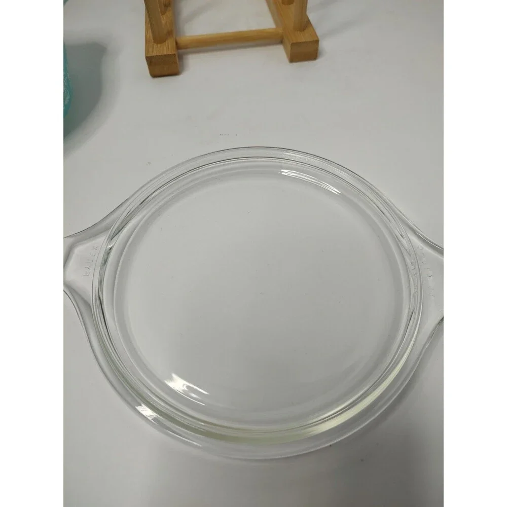 Vintage Pyrex 471 Amish Butterprint Turquoise Casserole 470-C Lid